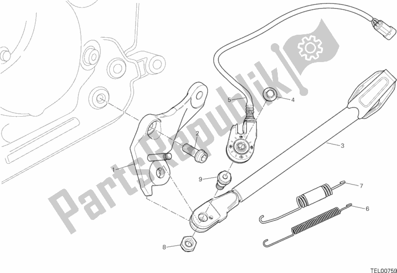 Tutte le parti per il In Piedi del Ducati Hypermotard 939 Thailand 2019
